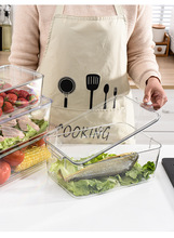 高透明pet冰箱食品级保鲜盒厨房果蔬分类收纳整理冷冻塑料盒