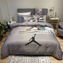 夏季男孩篮球主题NBA乔丹冰丝男生宿舍床单床笠被套床上三四件套