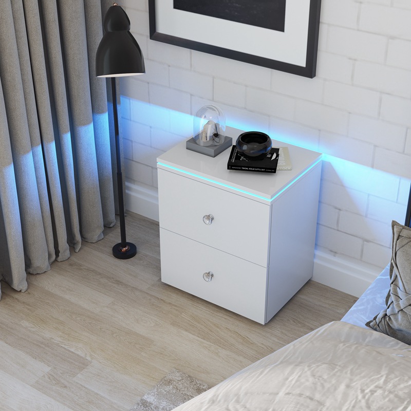 Mesita de noche moderno minimalista hogar dormitorio mesita de noche simple nuevo almacenamiento y almacenamiento integrado pequeño gabinete