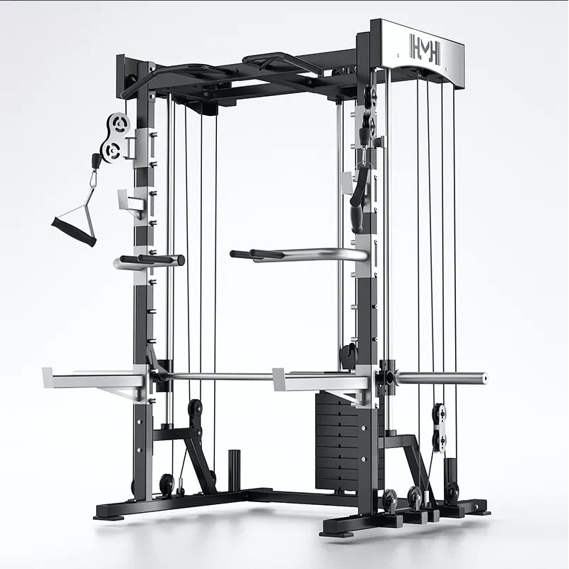 Máquina Smith doméstica gimnasio comercial push horizontal squat rack combinación de equipo de ejercicios físicos entrenador integral multifuncional