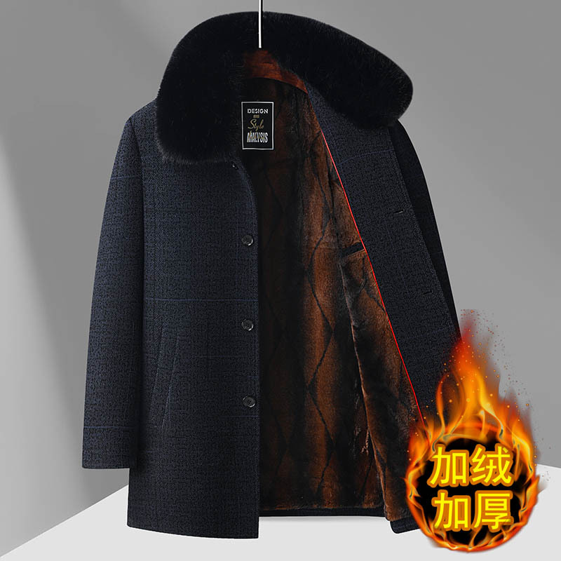 Prendas de vestir de invierno para abuelo, prendas de vestir de chenilla gruesa y con forro polar para hombre, prendas de vestir de algodón para personas de mediana edad y mayores, chaqueta acolchada de algodón para papá