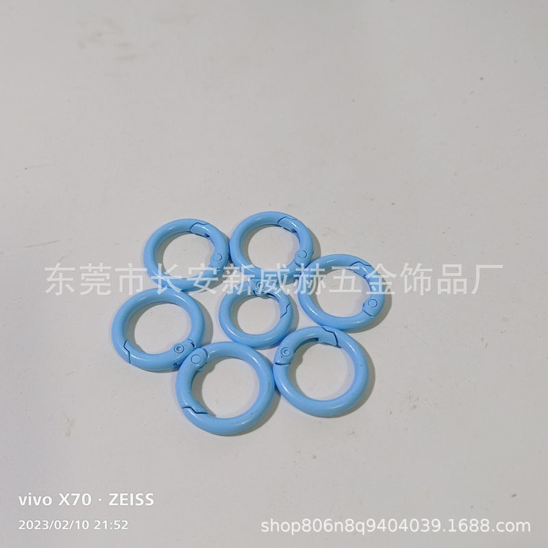 現物焼付塗装亜鉛合金スプリングリングバッグ小円掛け掛けアクセサリー部品開口スプリングバックルカラースプリングリング|undefined