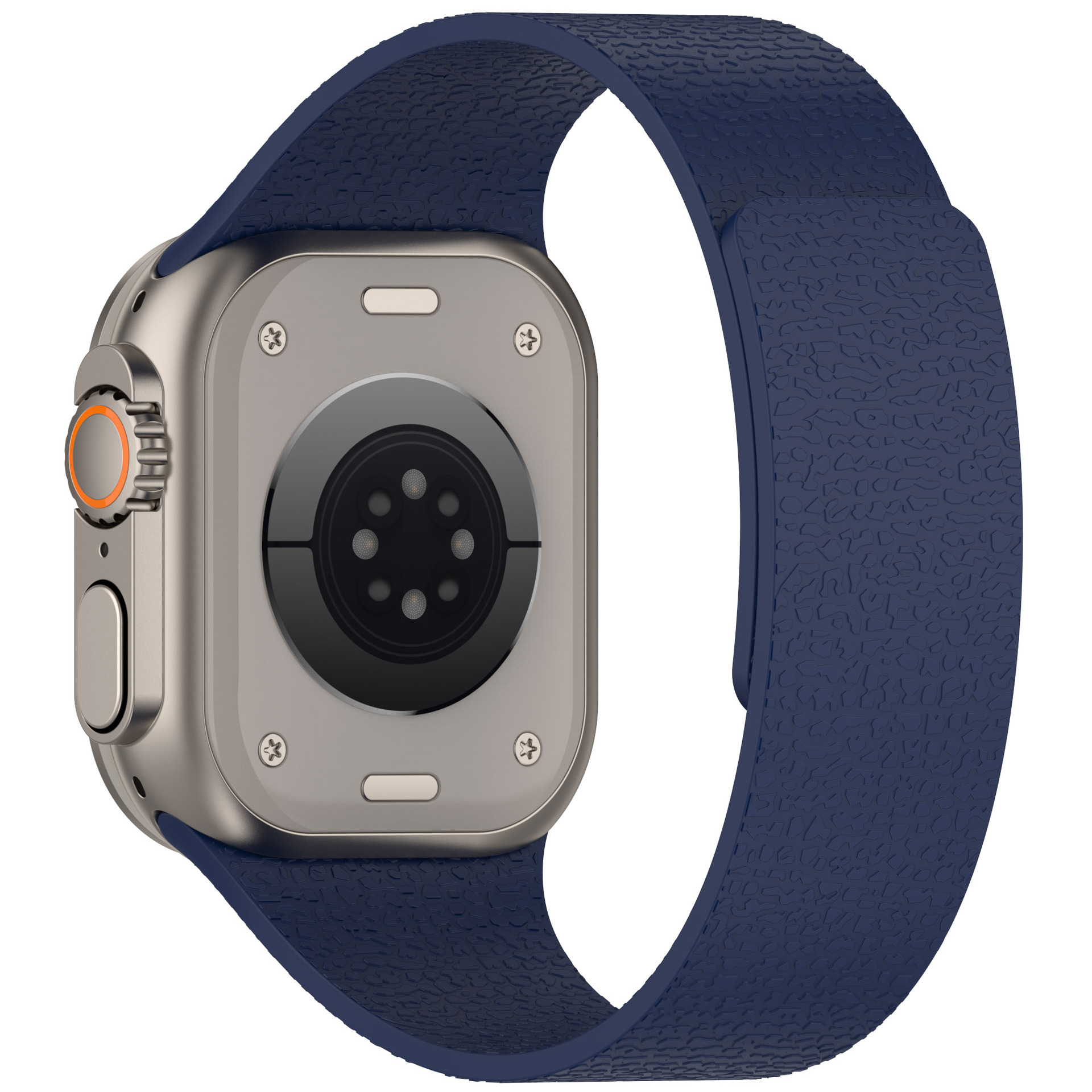 Suitable for Huawei gt5, Xiaomi s4, Apple iwatch9, litchi pattern silicone soft magnetic ultra watch strap s10 undefined