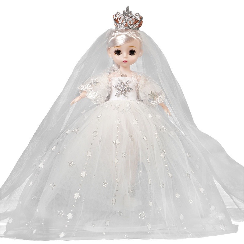 Música muñeca de la boda juguete de las niñas nieve blanca Regalo de Cumpleaños de los niños institución de formación regalo al por mayor