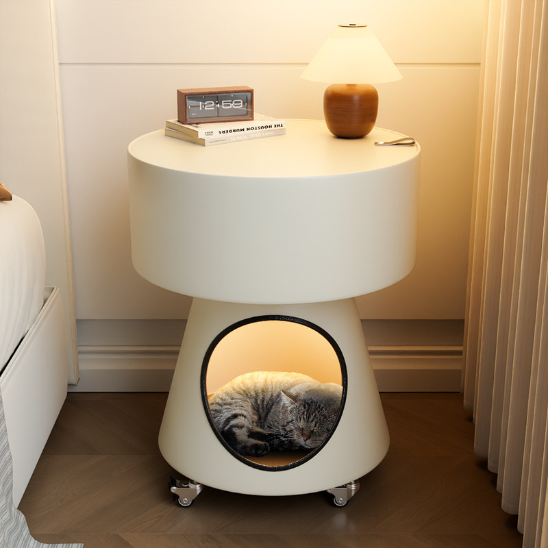 Creative Cat Bed Side Table with Wheels, Suitable for Home Use in the Living Room, Sofa, Coffee Table, Cat Supplies, Bedside Cabinet, Storage Small Table Creative Cat Bed Side Table with Wheels, Suitable for Home Use in the Living Room, Sofa, Coffee Table, Cat Supplies, Bedside Cabinet, Storage Small Table