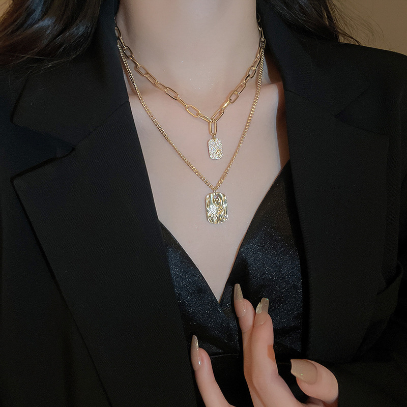 欧美跨境几何水滴高级感项链小众气质冷淡风毛衣链秋冬新款饰品女详情24