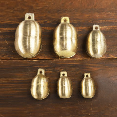 Copper Bell Peanut Bell Earth Bell Pet Bell Light Sliding Ancient Craft Handmade DIY Accessory Dog Bell