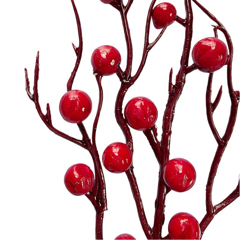 Festival de primavera decoración de Año Nuevo artificial baya roja ramo de Navidad fruta roja arreglo floral accesorios fortuna simulación de fruta Holly