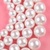 Round beads, necklace and bracelet, glossy accessory from pearl