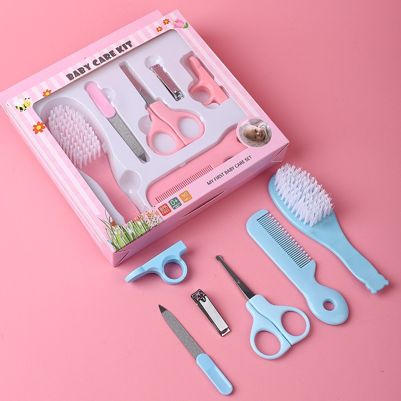 Cortadora de uñas para bebés, cortadora de uñas para bebés, enfermería de seguridad para recién nacidos, cortadora de uñas de prevención de pellizco, conjunto de seis piezas