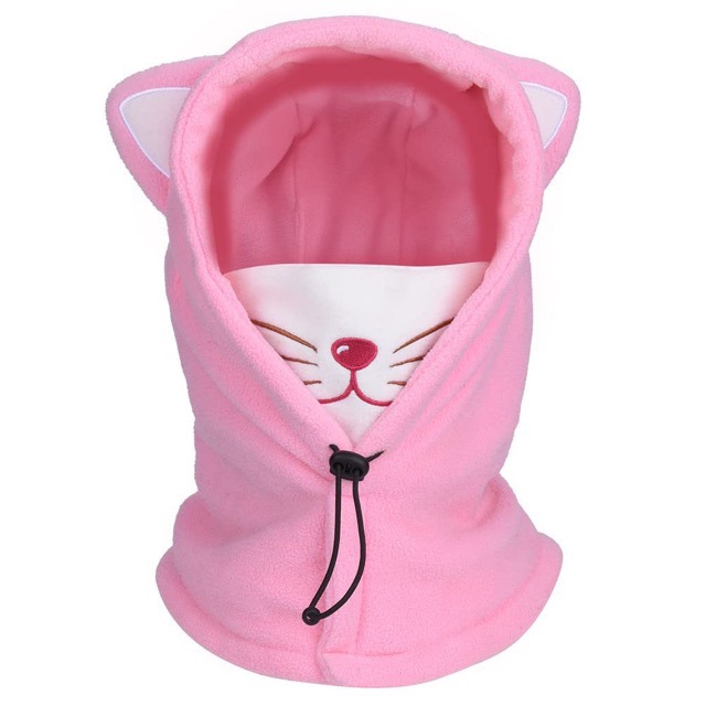 Cross-Border Children's Winter Warm Cycling Hat Balaclava Pullover Hat Thickened Polar Fleece Cold Hat