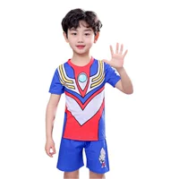 ULTRAMAN Летняя Одежда для мальчиков Костюм с короткими рукавами и круглым вырезом Домашняя одежда с короткими рукавами