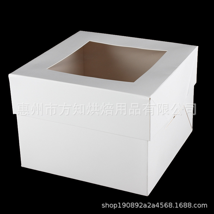 高端方形开窗生日蛋糕盒食品级烘焙西点打包盒高品质便宜用品