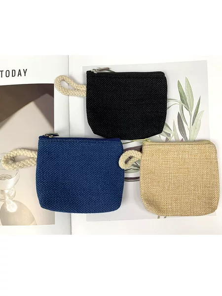 New Style Daily Casual Style Coin Purse Storage Bag Red Envelope Key Makeup Bag Data Cable Storage Bag Hand Bag