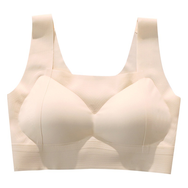 Seamless belleza espalda push-up ropa interior pecho-recogida fija de una sola pieza Sujetador deportivo chaleco-estilo inalámbrico sueño sujetador