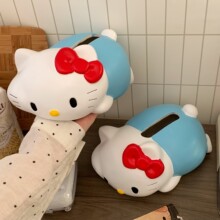 可爱趴姿KT猫立体纸巾盒立体小众高颜值抽纸盒创意卡通家用收纳盒