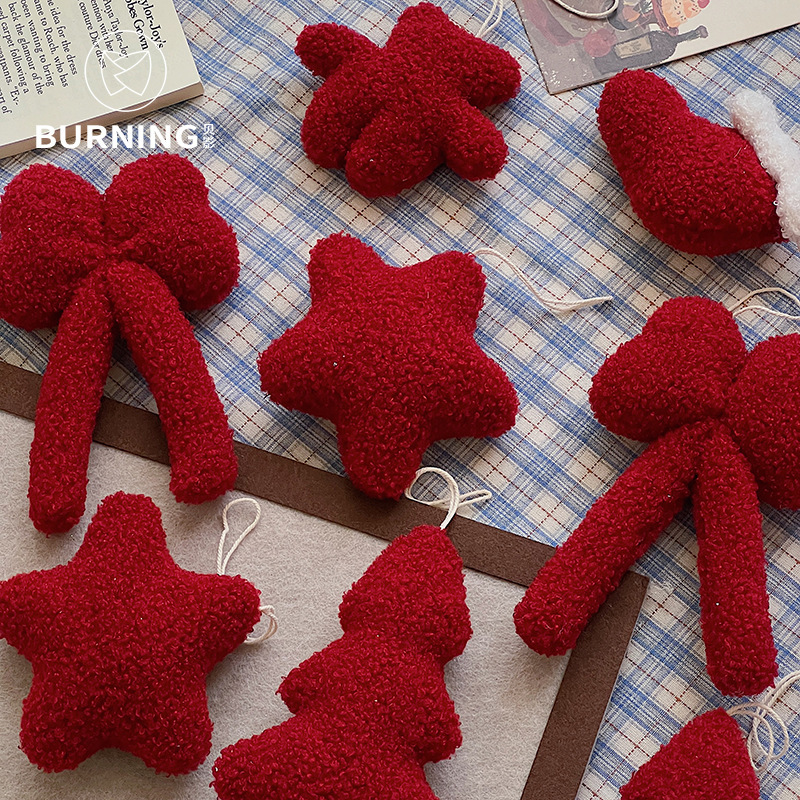 New Christmas Original Lamb Hair Pendant Simple Korean Accessories Bow Christmas Tree Car Hanging Flower Shop DIY New Christmas Original Lamb Hair Pendant Simple Korean Accessories Bow Christmas Tree Car Hanging Flower Shop DIY