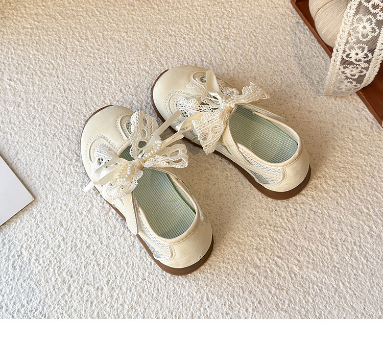 Breathable Mesh Sneakers For Girls With Bow Lightweight Trainers_voghion.com