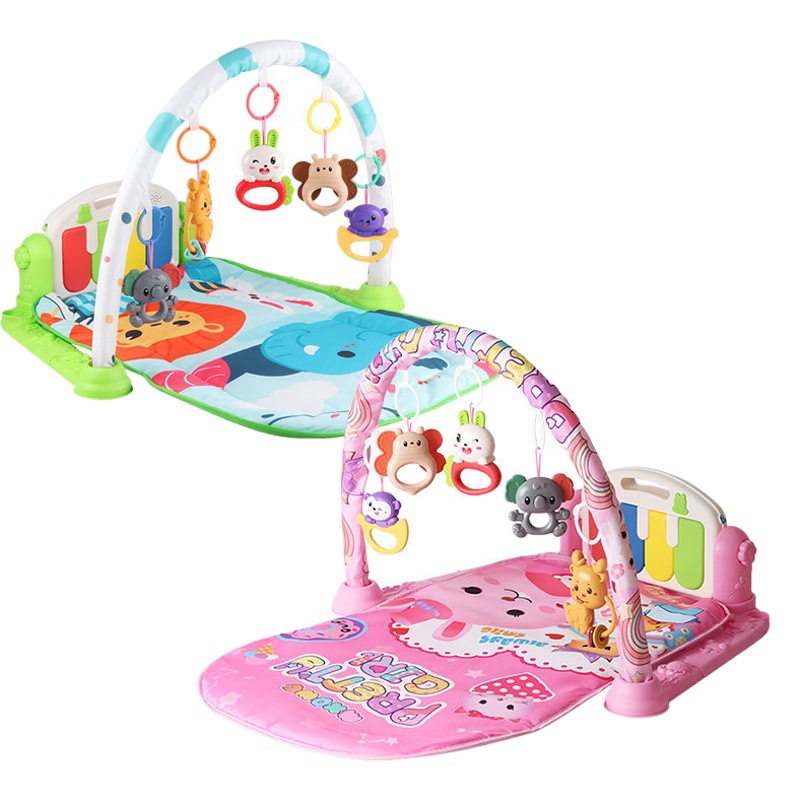 Cross-border infant fitness rack toys 0-1 years old baby music pedal piano newborn piano game mat wholesale