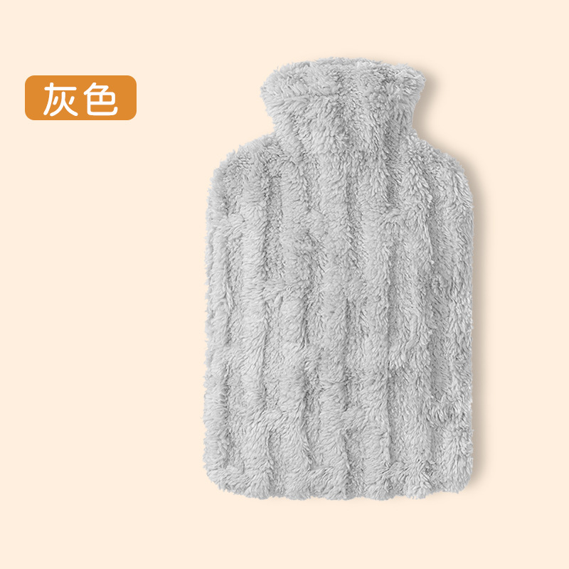 Botella de agua caliente, inyección de agua, juego de tela de felpa, calentador de manos de agua, bolsa de agua caliente de pvc de riego de gran capacidad, estómago caliente al por mayor