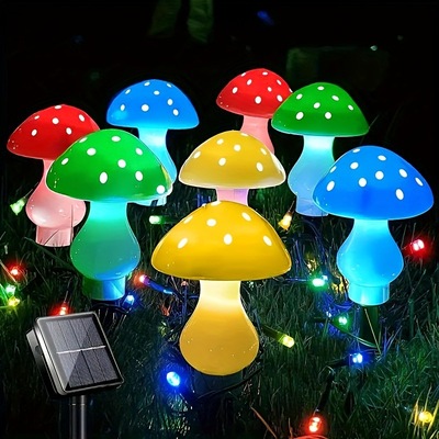 Upgraded Solar Mushroom Lawn Light 16 Head Outdoor Garden