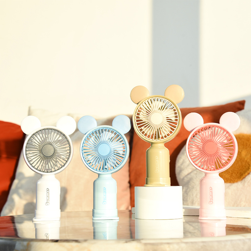 New USB Light Fan Portable Small Fan Desk Mini Electric Fan Rechargeable Fan Student Small Fan