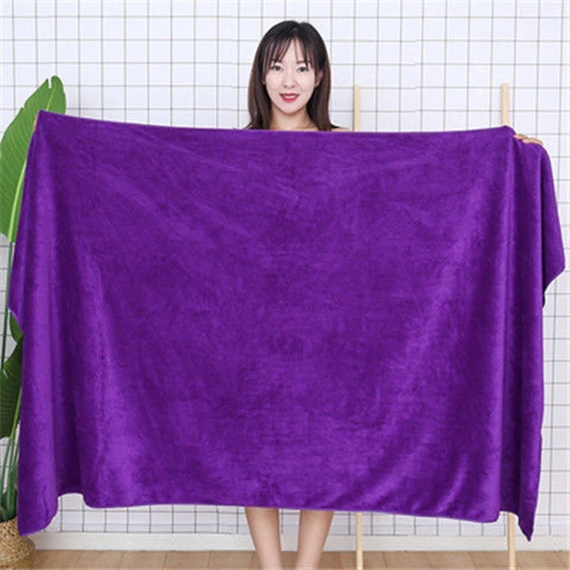Beauty Salon Special Large Bath Towel Thickened Beauty Four-Season Bed Towel Quick-Drying Water-Absorbent Non-Shedding Towel Engraving Wholesale