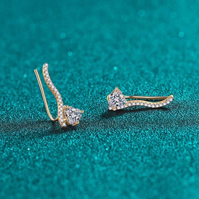Orecchini a cerchio in argento sterling con moissanite d color_voghion.com
