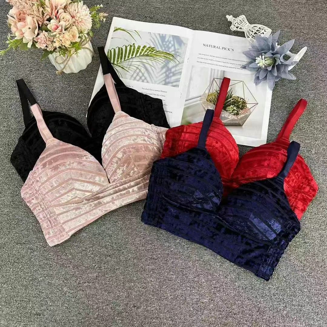 Inventario de bajo precio proteína de seda natural antibacteriano hidratante sin costuras ropa interior de mujer suave cómodo sin anillo de acero sujetador al por mayor