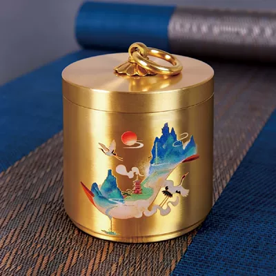 Car ashtray Use, Anti-Fall, with Lid, for - immortal-mountain-crane-shadow-77282