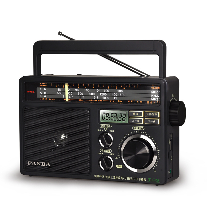 Panda T-09/T-19 köhnə üslub radio, kart oxuyan, tam diapazon