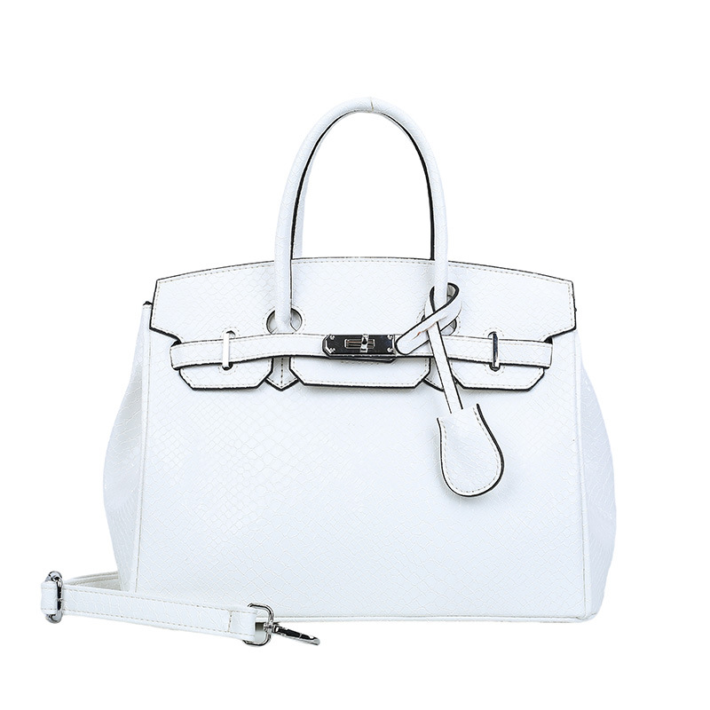 Amazon venta caliente de alta gama patrón de pitón bolso portátil Tote para mujer de alta calidad de gran capacidad bolso de mensajero de un solo hombro