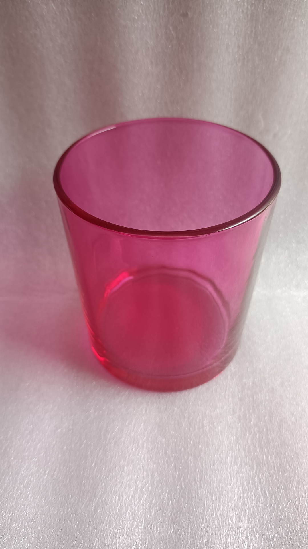 Glass transparent candle