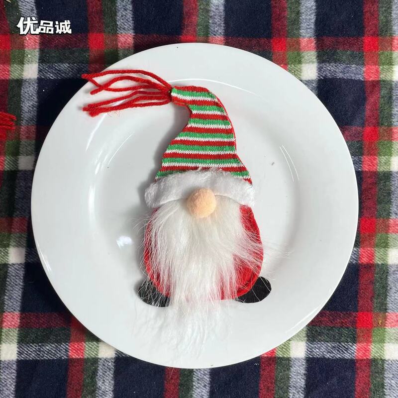 クロスボーダー新作クリスマスデコレーション クリスマスカトラリーセット ノーミットフェイスの老人ルドルフ テーブル食器セットバッグ|undefined