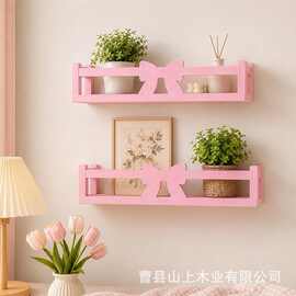 实木壁挂式多层置物架厨房餐具调料整理架卧室客厅杂物摆件装饰架
