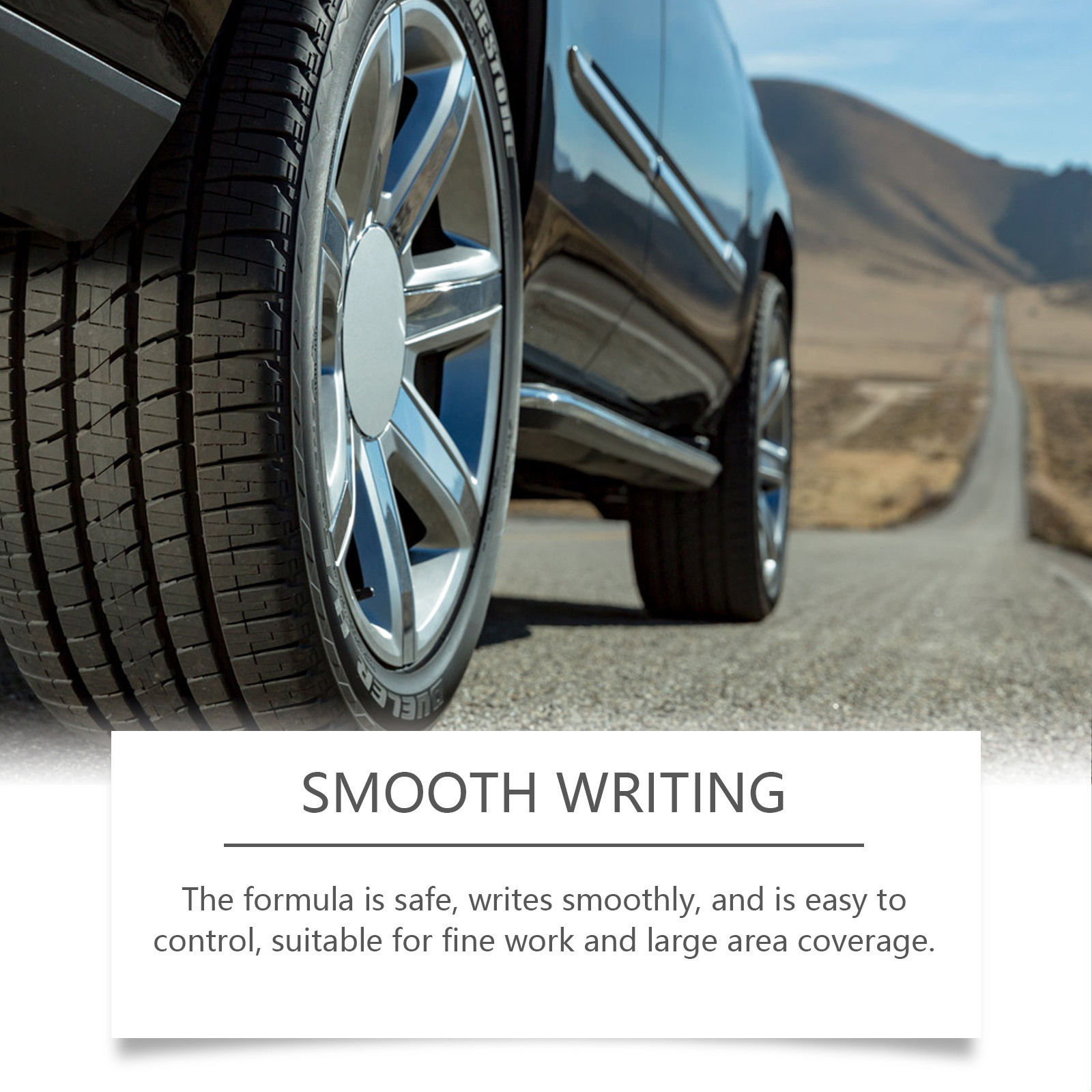 Sort bildækmalingspen flerfarvet ikke-falmende maling kreativ olieret dækmarkørpen_voghion.com