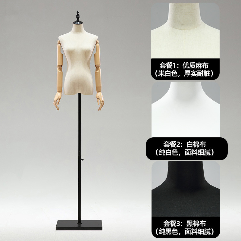 Maniquíes de medio cuerpo para tienda de ropa femenina, perchas para maniquíes, modelos de cuerpo humano artificiales, lencería, vestido de novia, soporte de exhibición para escaparate