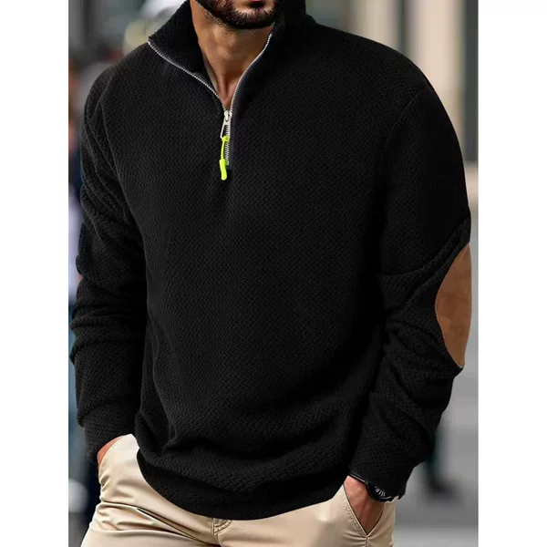 2025 New Cross-Border Men's Outdoor Jacket Amazon Corduroy Casual Stand Collar Long-Sleeved Sweatshirt in Stock