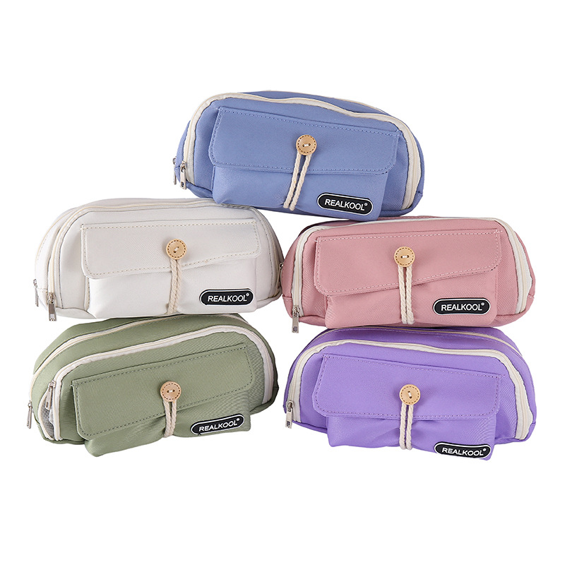 Bolsa de lápiz japonesa de gran capacidad bolsas de lápiz de alta calidad caja de papelería estudiantes bolsas de papelería multifuncionales fábrica al por mayor