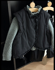 Baby's Set 2023 Winter New Style, Forest System Retro National Style, Buttoned Uneven Cotton Vest and Cotton Pants