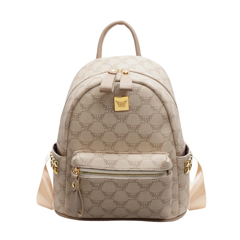 Mochila de estilo universitario de moda para mujeres 2025 nuevo viaje de viaje mochila de estudiantes adorable oso impresión mochila de moda