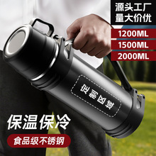 316不锈钢大容量保温壶户外车载便携钢盖旅行壶家用保温保冷水杯