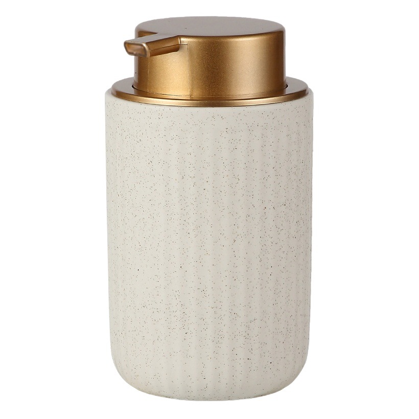 Simple recta prensa ducha gel espuma cerámica botella de cerámica desinfectante de manos sub-Botella champú espuma mousse espuma