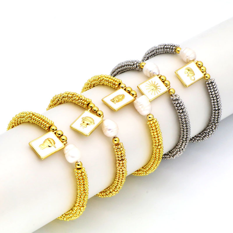 Bracelets Classification Copper Enamel Plating Virgin Mary Star Heart Shape Bracelets