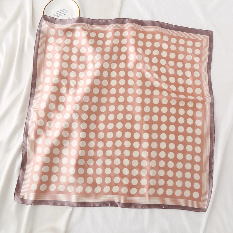 50g Weight Silk Scarf Classification Daily, Street Occasion Polyester Material Polka Dots Pattern Spring&Summer Season Women's Gender Elegant, Basic, Simple Style Style Women's Elegant Basic Simple Style Polka Dots Polyester Silk Scarf 1