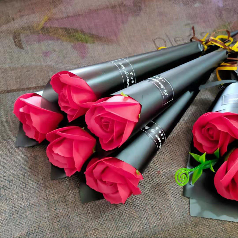 Flor artificial, clavel, ramo único, flor de jabón, venta al por mayor, regalos del día de la madre, promoción de la tienda, promoción de productos transfronterizos