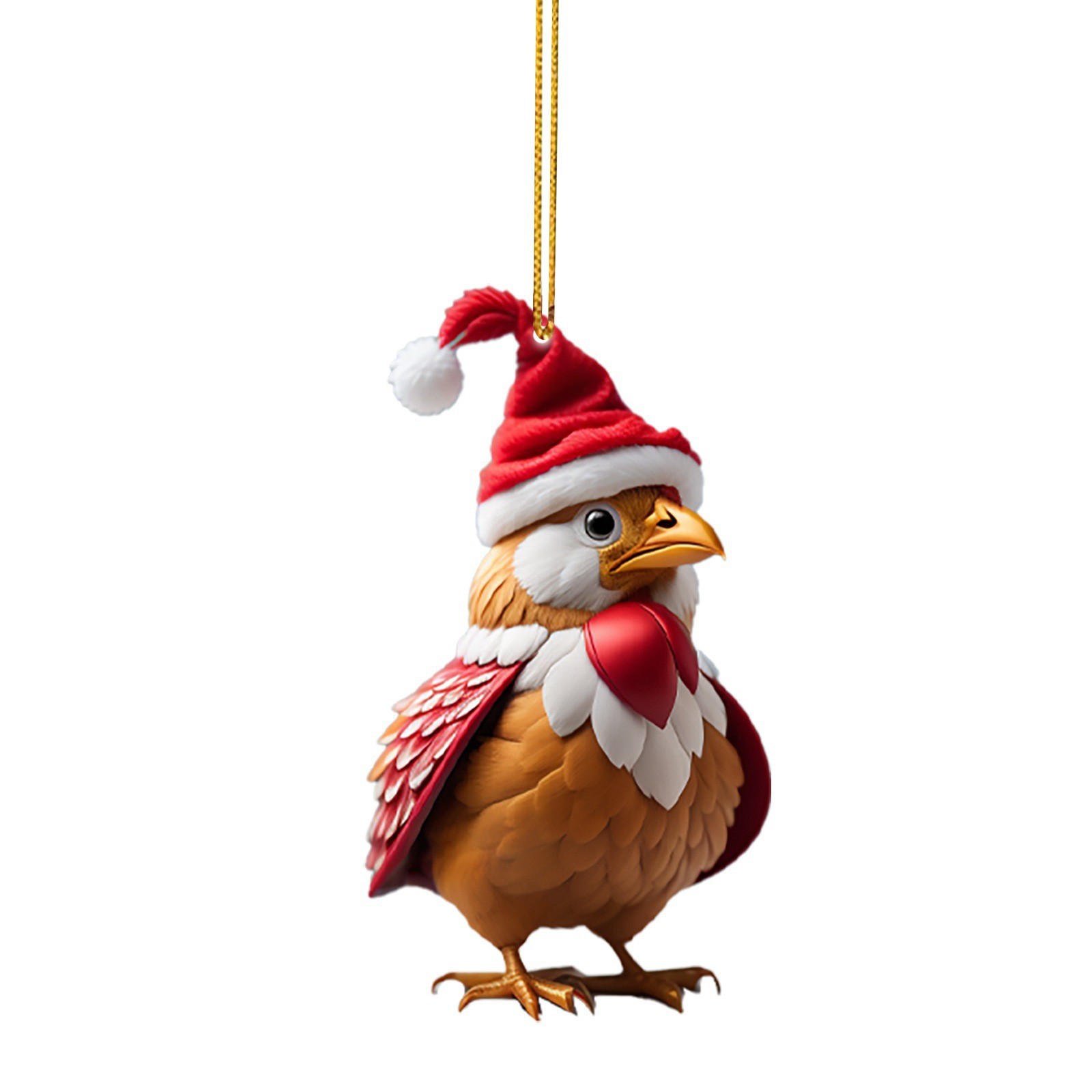 Christmas Creative Animal Chicken Rooster Series Pendant Christmas Tree Pendant Acrylic Hang Decorations display picture 5