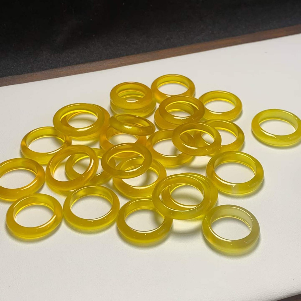 Natural agate round ring, DIY jewelry accessory, large hole, available in various colors, wholesale jewelry
