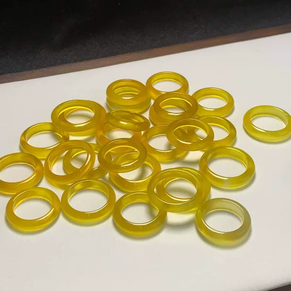 Natural agate round ring, DIY jewelry accessory, large hole, available in various colors, wholesale jewelry
