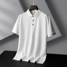 胖佬2025夏季百搭男士全棉短袖T恤肥佬加肥加大码商务翻领半袖pol